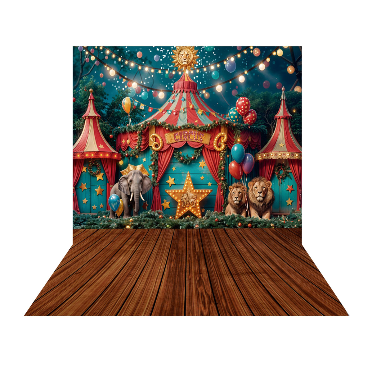 Fundo Fotográfico Circo Animais Tecido 2,20m x 1,50m F1210
