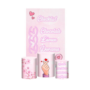 Kit Casado Dorama 3d Trio Capa Cilindro Retangular Tecido