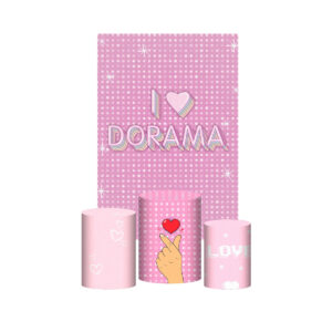 Kit Casado Dorama 3d Trio Capa Cilindro Retangular Tecido