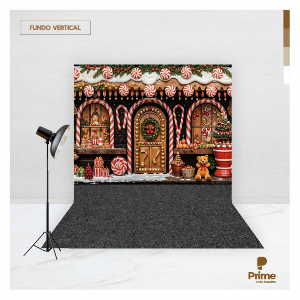 Fundo Fotográfico Natal Candy Tecido 2,20m x 1,50m F1270 - Image 2