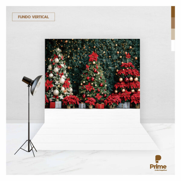 Fundo Fotográfico Natal Árvores Tecido 2,20m x 1,50m F1267 - Image 2