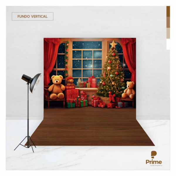 Fundo Fotográfico Natal Janela Tecido 2,20m x 1,50m F1243 - Image 2