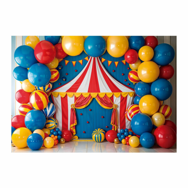 Fundo Fotográfico Circo Balões Tecido 2,20m x 1,50m F1206 - Image 3