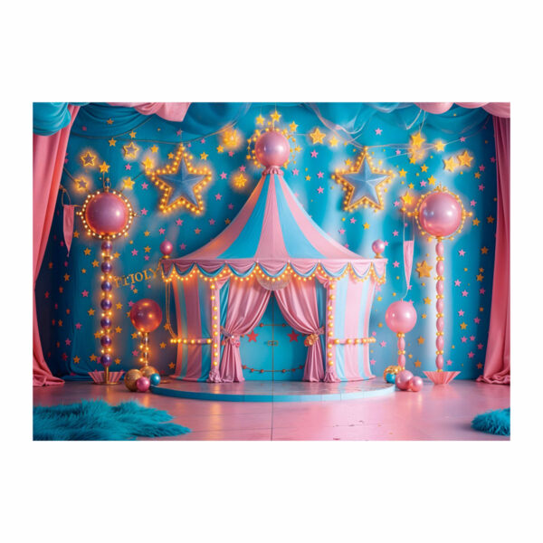 Fundo Fotográfico Circo Rosa Tecido 2,20m x 1,50m F1216 - Image 3