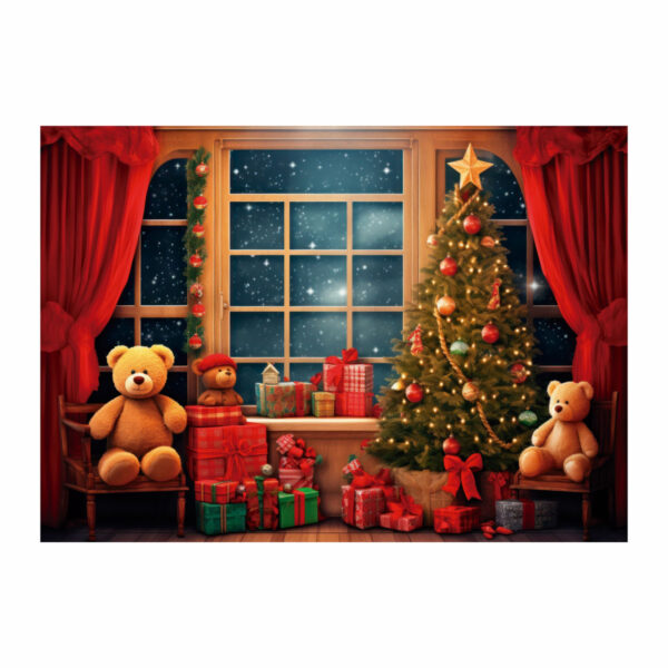 Fundo Fotográfico Natal Janela Tecido 2,20m x 1,50m F1243 - Image 3