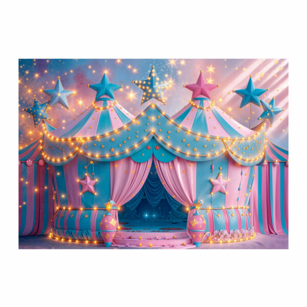 Fundo Fotográfico Circo Rosa Tecido 2,20m x 1,50m F1215 - Image 3