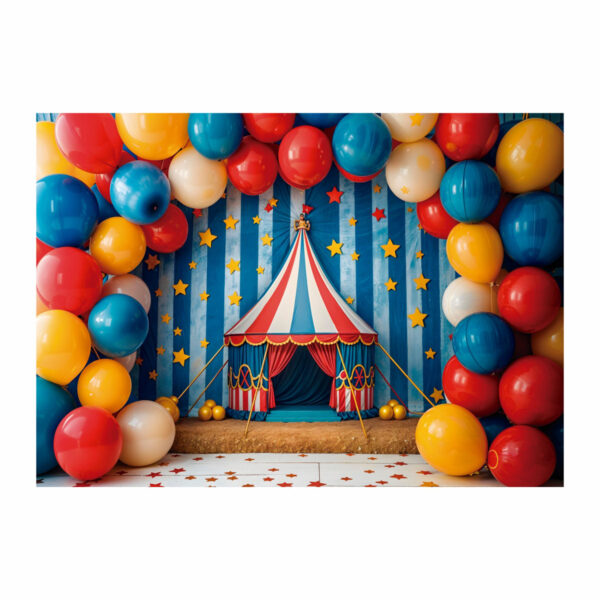 Fundo Fotográfico Circo Balões Tecido 2,20m x 1,50m F1209 - Image 3