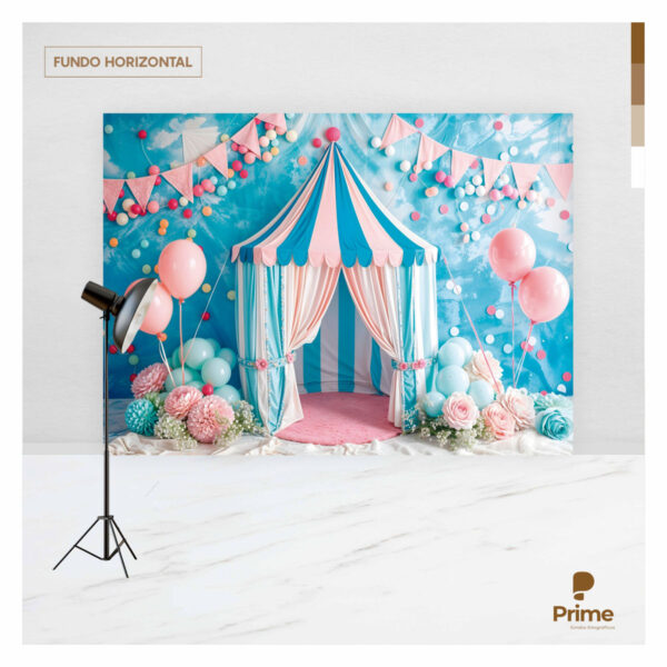 Fundo Fotográfico Circo Baby Tecido 2,20m x 1,50m F1217 - Image 4