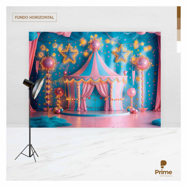 Fundo Fotográfico Circo Rosa Tecido 2,20m x 1,50m F1216 - Image 4