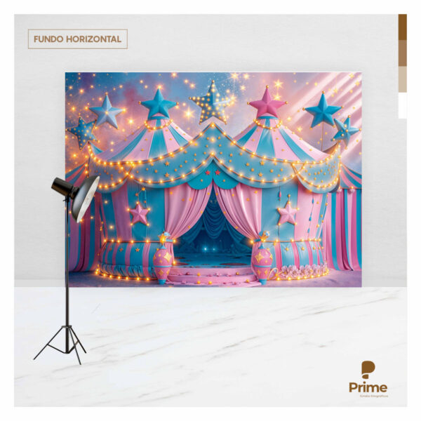 Fundo Fotográfico Circo Rosa Tecido 2,20m x 1,50m F1215 - Image 4