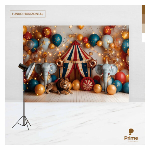 Fundo Fotográfico Circo Baby Tecido 2,20m x 1,50m F1219 - Image 4