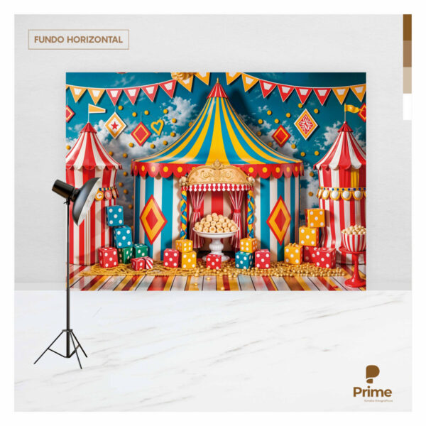 Fundo Fotográfico Circo Tecido 2,20m x 1,50m F1207 - Image 4