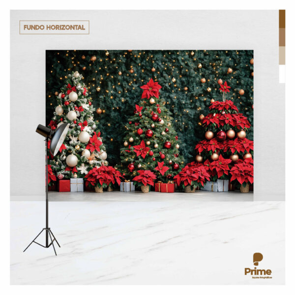 Fundo Fotográfico Natal Árvores Tecido 2,20m x 1,50m F1267 - Image 4