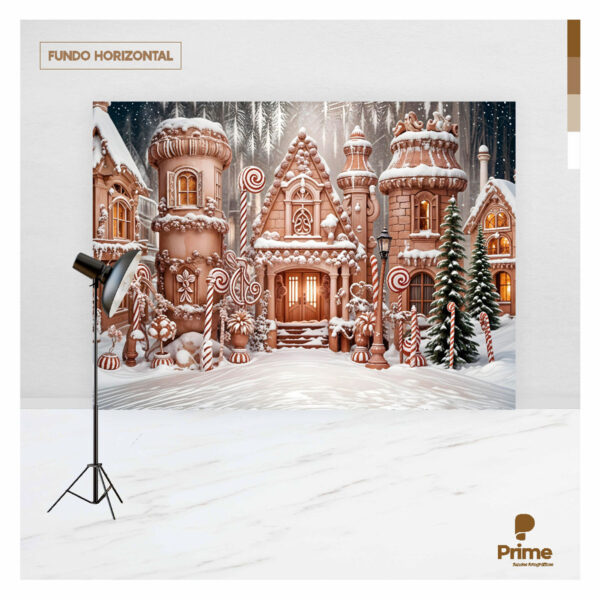 Fundo Fotográfico Natal Candy Tecido 2,20m x 1,50m F1257 - Image 4
