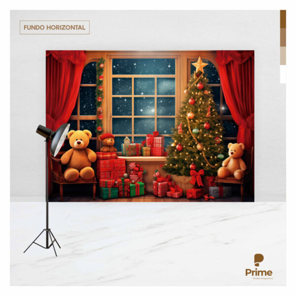 Fundo Fotográfico Natal Janela Tecido 2,20m x 1,50m F1243 - Image 4
