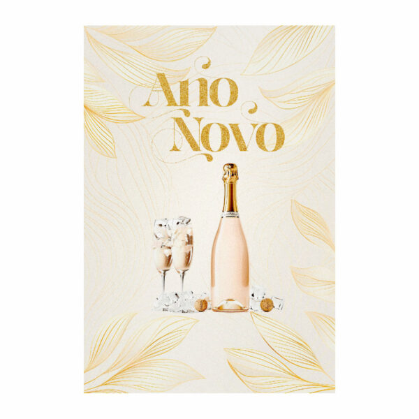 Painel de Festa Retangular Ano Novo Reveillon 3D 1,50m x 2,20 Casadinho