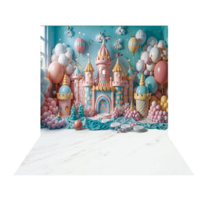 Fundo Fotográfico Castelo Princesa Tecido 2,20m x 1,50m F1316