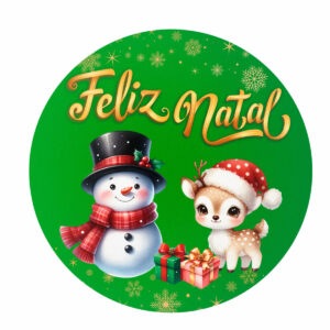 Painel Redondo Natal Decoração 3D Tecido 1,50m x 1,50m