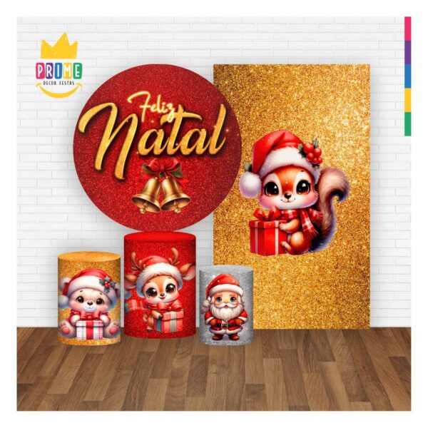 Kit Natal Painel Redondo + Trio Capas + Retangular Tecido - Image 2