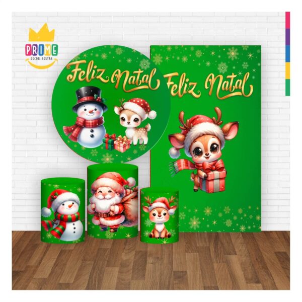 Kit Natal Painel Redondo + Trio Capas + Retangular Tecido - Image 2