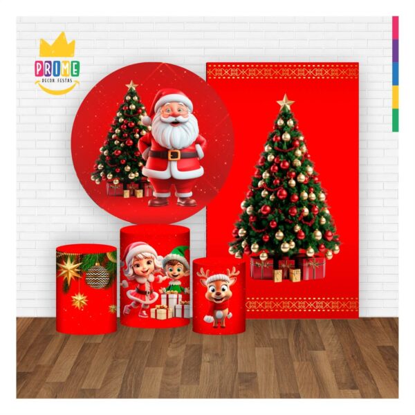 Kit Natal Painel Redondo + Trio Capas + Retangular Tecido - Image 2