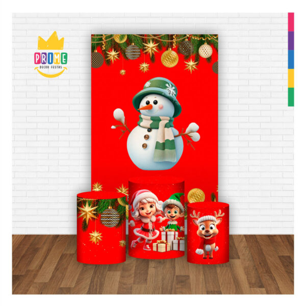 Kit Casado Natal 3d Trio Capa Cilindro + Retangular Tecido - Image 2