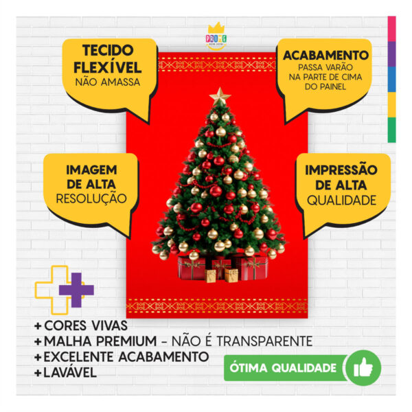 Kit Natal Painel Redondo + Trio Capas + Retangular Tecido - Image 4