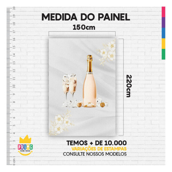 Painel de Festa Retangular Ano Novo Reveillon 3D 1,50m x 2,20 Casadinho - Image 4