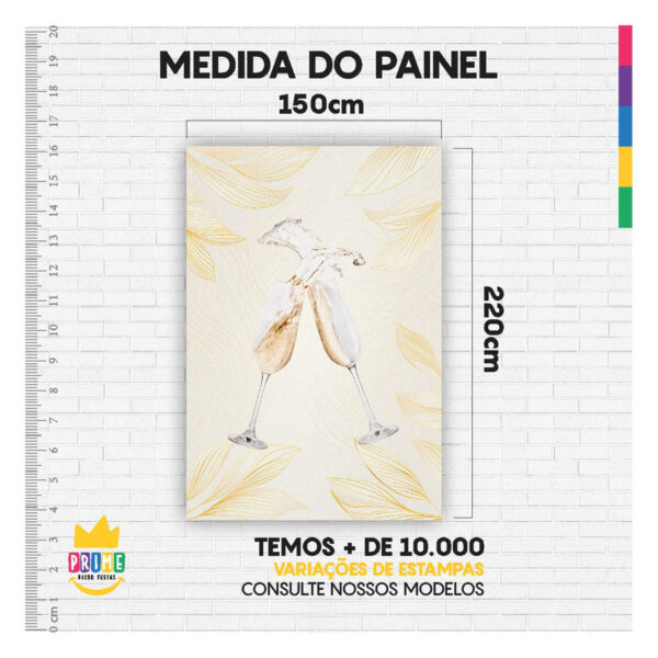 Painel de Festa Retangular Ano Novo Reveillon 3D 1,50m x 2,20 Casadinho - Image 4
