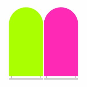 Painel Romano Decorativo Cor Lisa Verde Neon-Rosa Neon