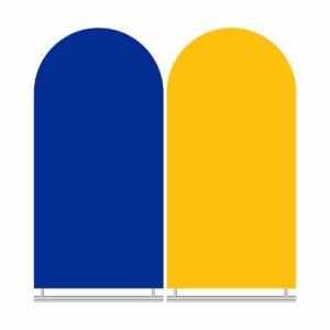 Painel Romano Decorativo Cor Lisa Azul Britânico-Amarelo Ouro