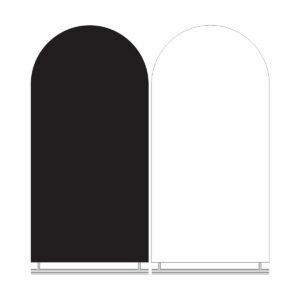 Painel Romano Decorativo Cor Lisa Preto-Branco