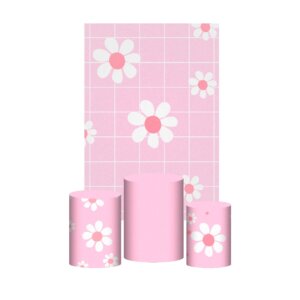 Kit Casado Margarida 3d Trio Capa Cilindro + Retangular Tecido