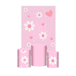Kit Casado Margarida 3d Trio Capa Cilindro + Retangular Tecido