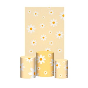 Kit Casado Margarida 3d Trio Capa Cilindro + Retangular Tecido