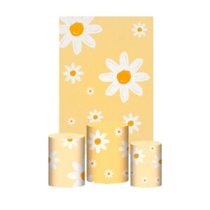 Kit Casado Margarida 3d Trio Capa Cilindro + Retangular Tecido