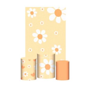 Kit Casado Margarida 3d Trio Capa Cilindro + Retangular Tecido