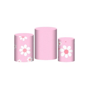 Trio Capa Cilindro Margarida 3D Em Tecido Com Elástico
