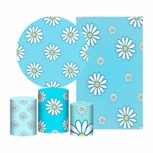 Kit Margarida Painel Redondo + Trio Capas + Retangular Tecido