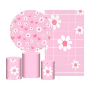 Kit Margarida Painel Redondo + Trio Capas + Retangular Tecido