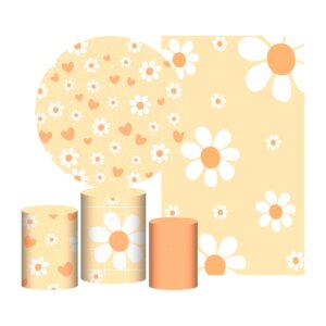 Kit Margarida Painel Redondo + Trio Capas + Retangular Tecido