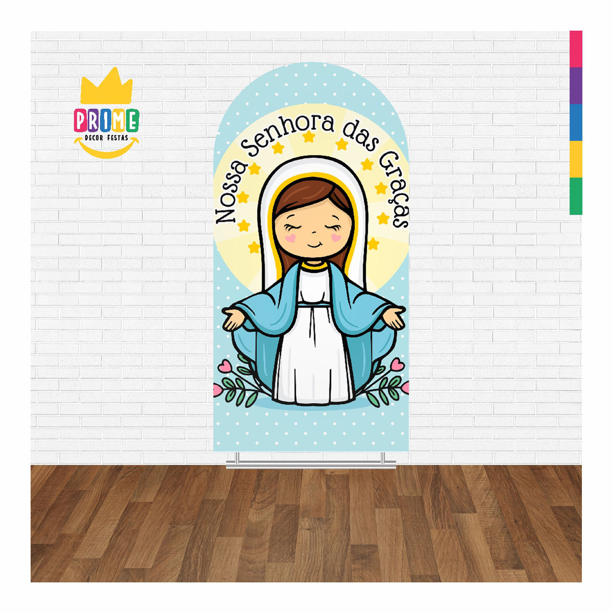 Painel De Festa Romano Decorativo Nossa Senhora das Graças - Imagem 2