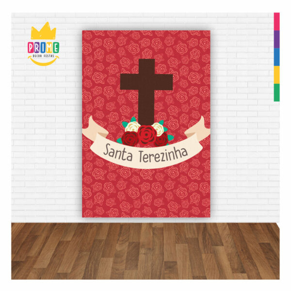 Painel de Festa Retangular Santa Terezinha 3D 1,50m x 2,20 Casadinho - Image 2
