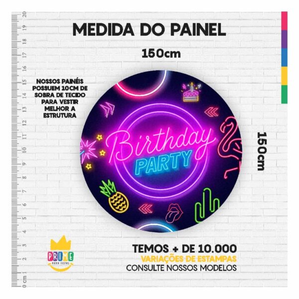Kit Neon Painel Redondo + Trio Capas + Retangular Tecido - Image 4