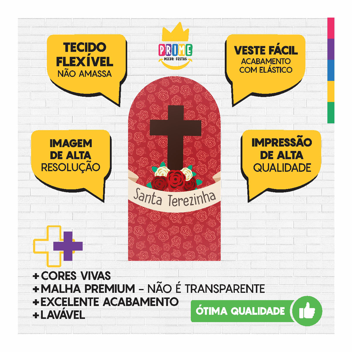 Painel De Festa Romano Decorativo Santa Terezinha - Imagem 3