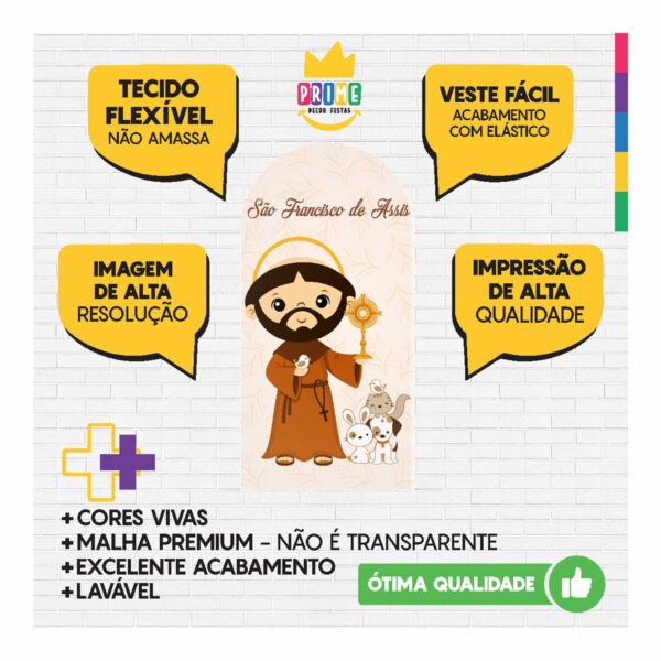 Painel De Festa Romano Decorativo São Francisco - Image 3