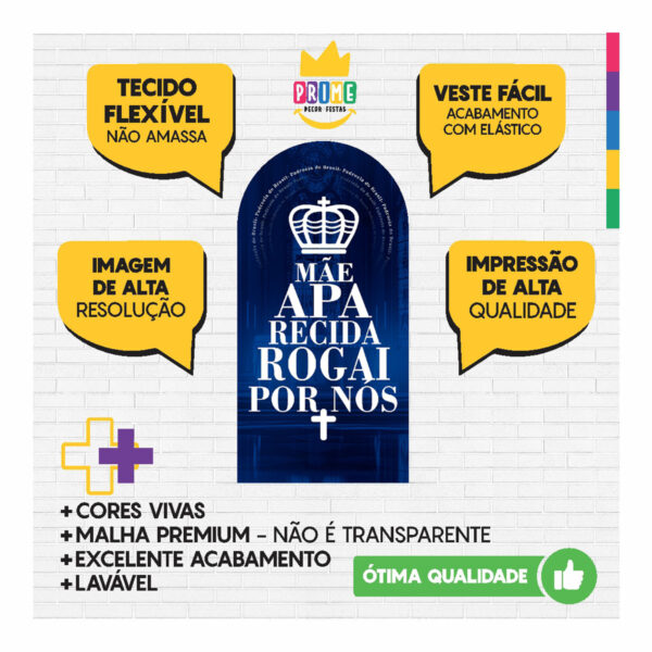 Painel De Festa Romano Decorativo Nossa Senhora Aparecida - Image 3