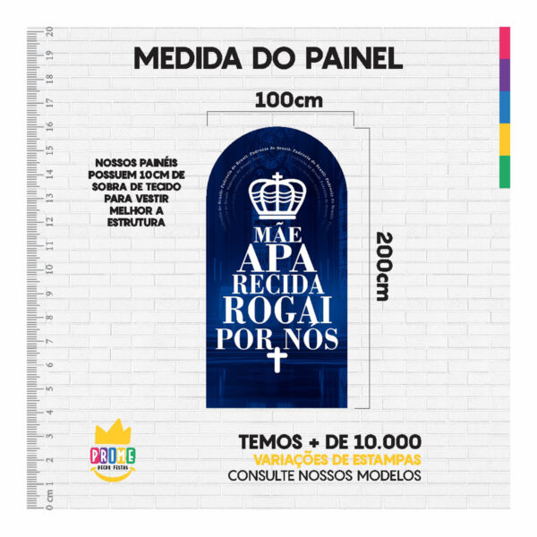 Painel De Festa Romano Decorativo Nossa Senhora Aparecida - Image 4