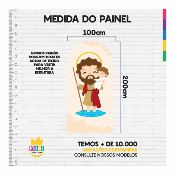 Painel De Festa Romano Decorativo São Cristóvão - Image 4