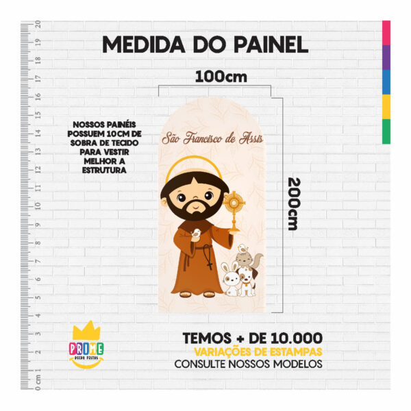 Painel De Festa Romano Decorativo São Francisco - Image 5